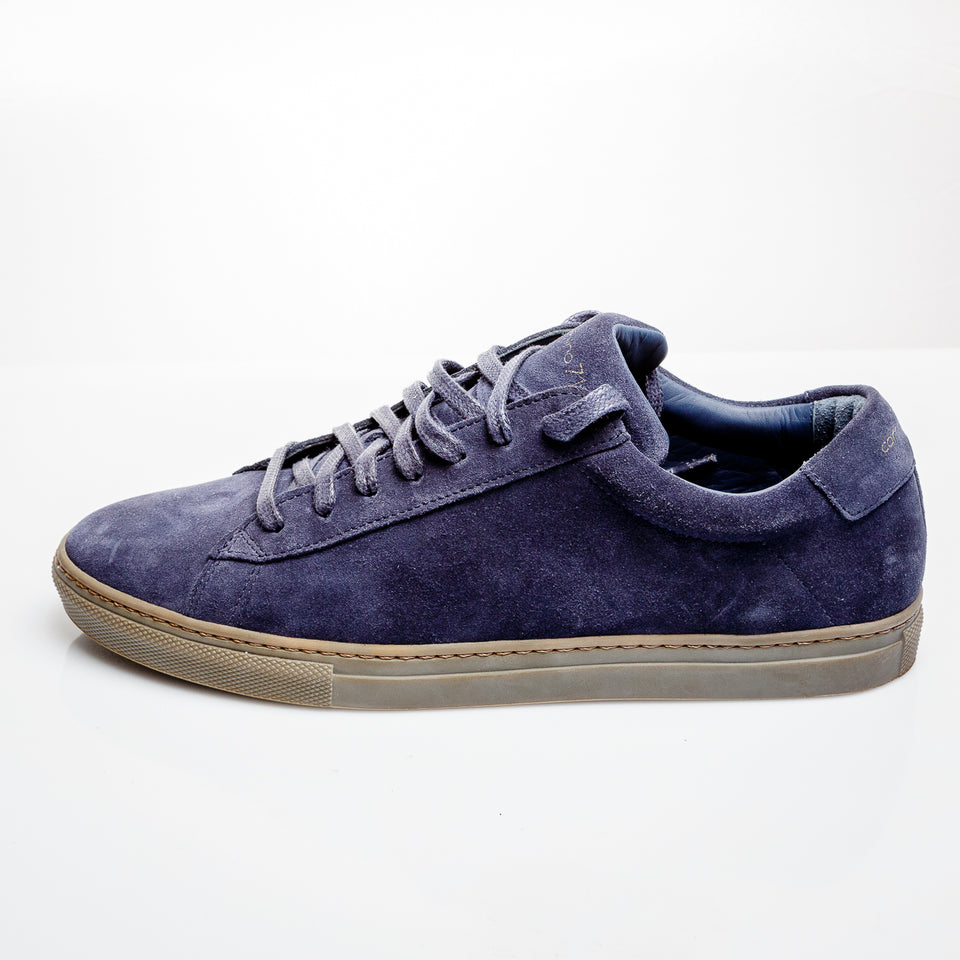 Sneaker Velour Leder _ blau