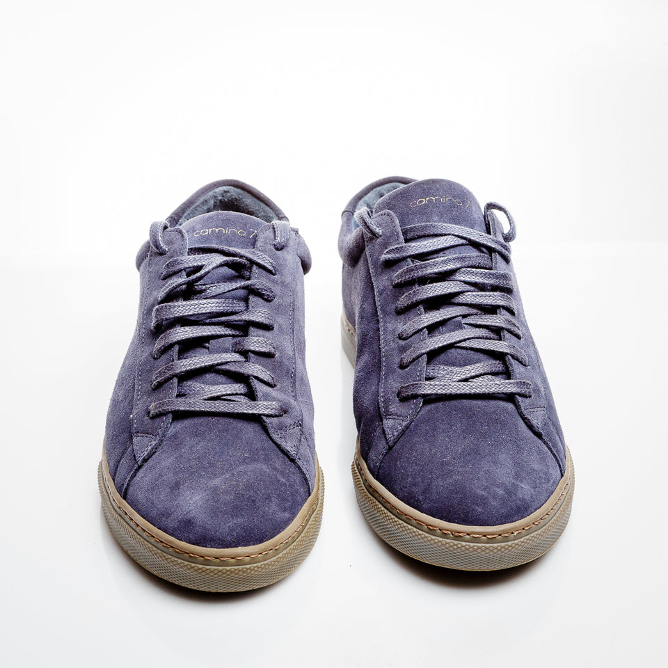 Sneaker Velour Leder _ blau