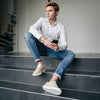 men sneaker in beige suede leather | camino71