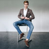 elegant brown suede leather sneaker | camino 71