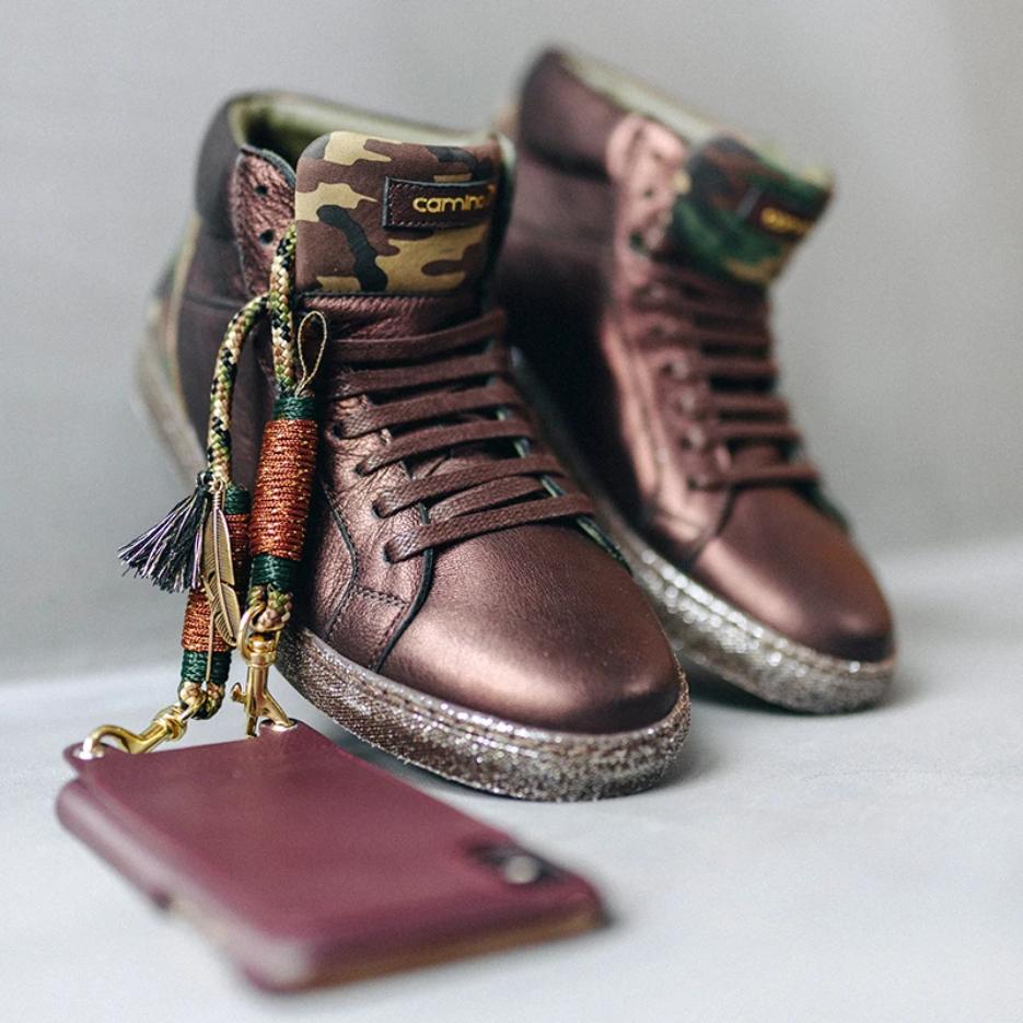 women brown-camouflage sneaker | camino71