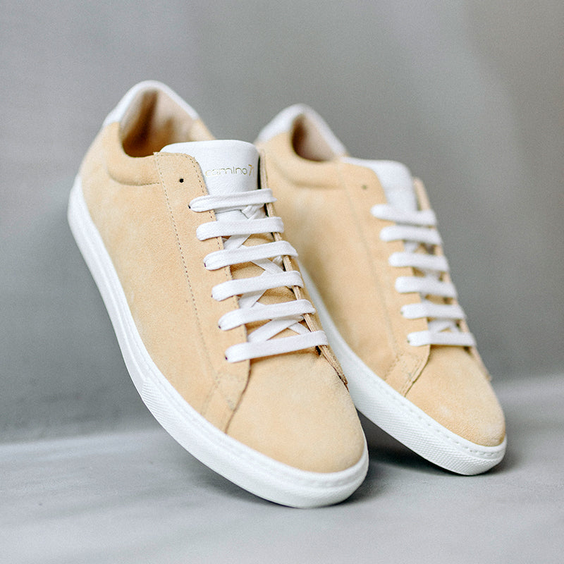 men sneaker in beige suede leather | camino71