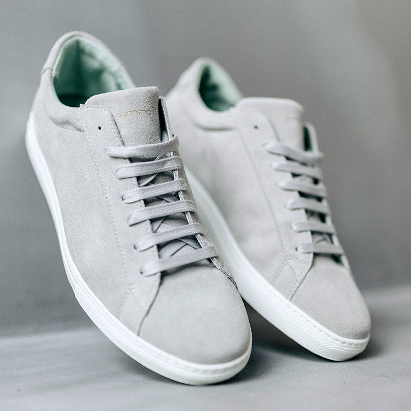 men sneaker in grey suede leather | camino 71