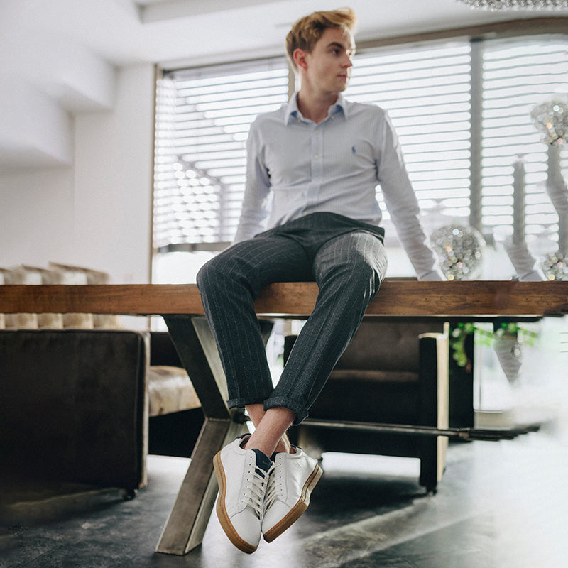 men sneaker white-blue | camino71