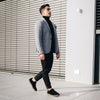 black sporty men sneaker in suede leather | camino 71