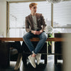 men sneaker in grey suede leather | camino 71