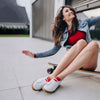 white red women sneaker | camino 71