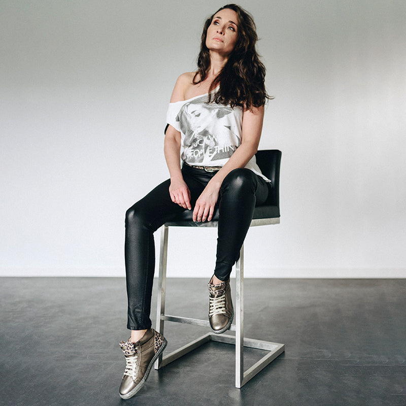women bronze-leo leather sneaker | camino71