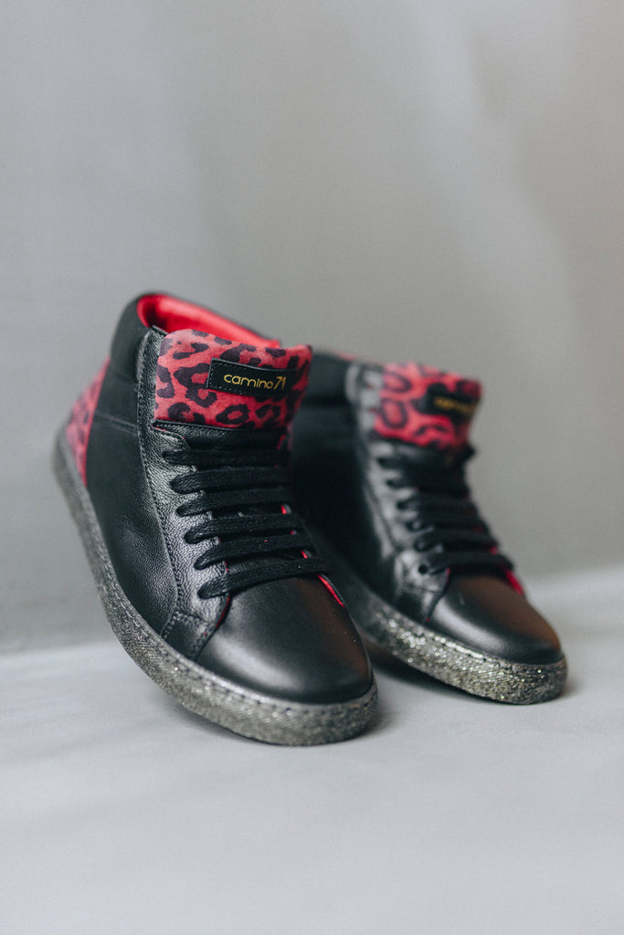 71 High black_leo sneaker