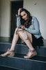 71 High nude_leo leather sneaker