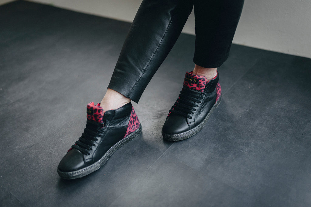 71 High black_leo sneaker