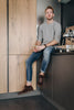 High brown leather sneaker men | camino71