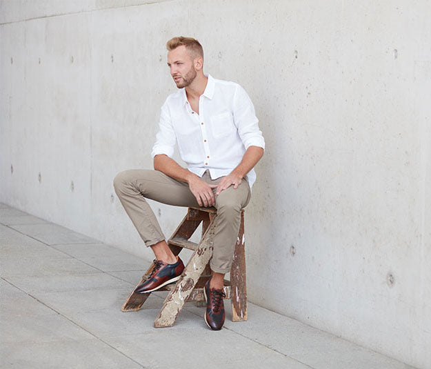 Sporty men’s sneaker made of soft leather | camino71