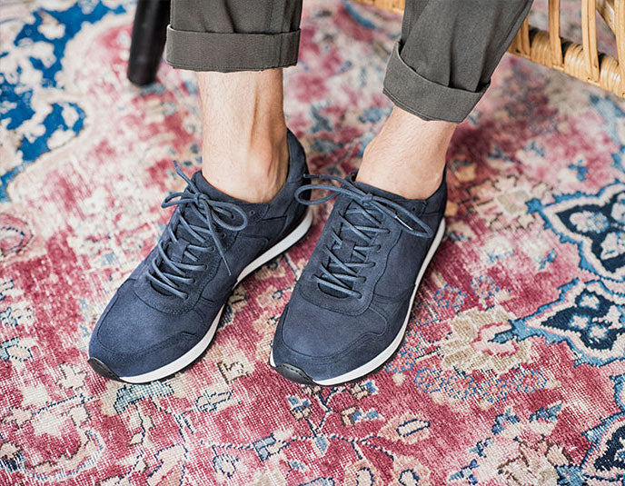 Handmade men’s sneaker all blue | camino71