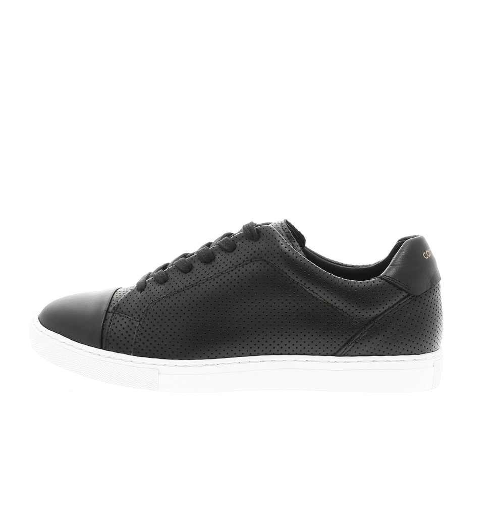 handmade black leather sneaker | camino71