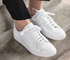 Sporty leather sneaker made for men all white | camino71