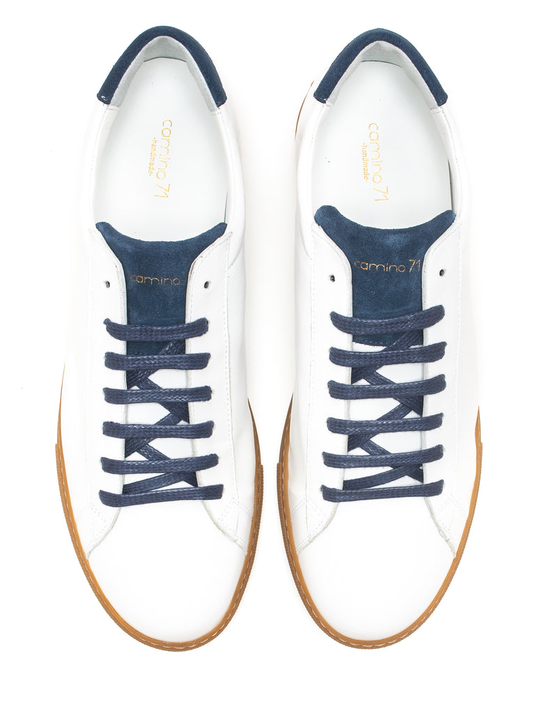 sporty white leather sneaker handmade | camino71