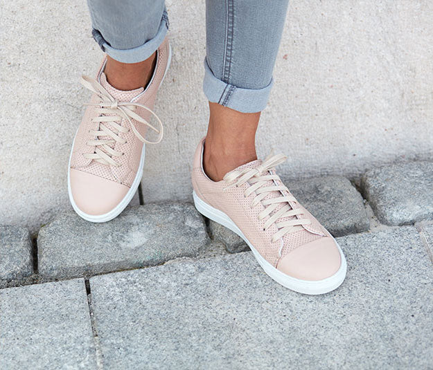 Handmade leather sneaker for women nude summer | camino71