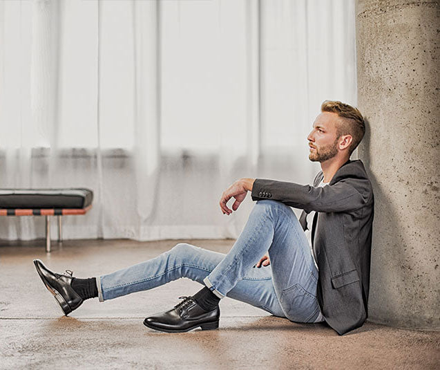 Business elegant leather shoes all black for suits | camino71
