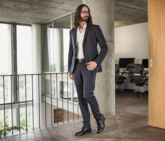 Handmade leather business shoes all black | camino71
