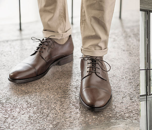 Handmade leather classic shoes brown details | camino71