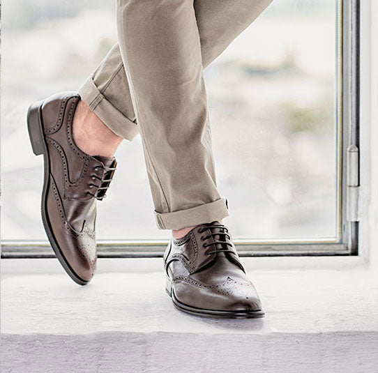 Elegant business leather shoes cognac wedding | camino71