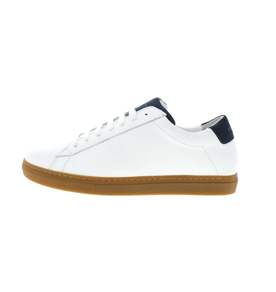women sneaker in white/navy leather | camino71