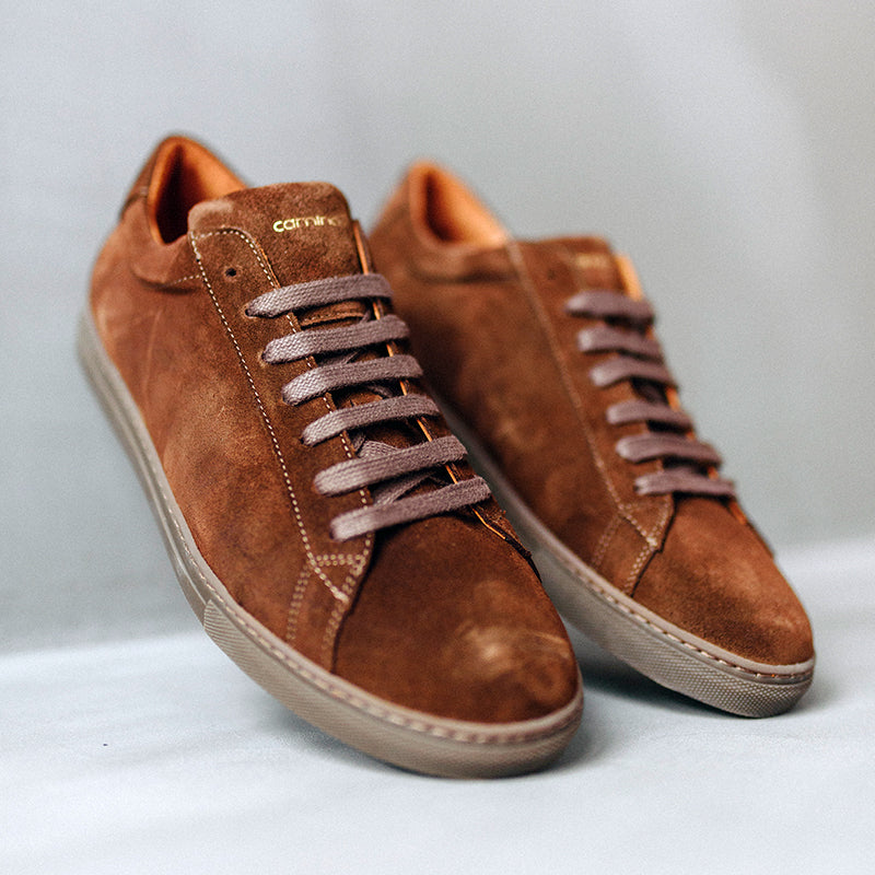 elegant brown suede leather sneaker | camino 71