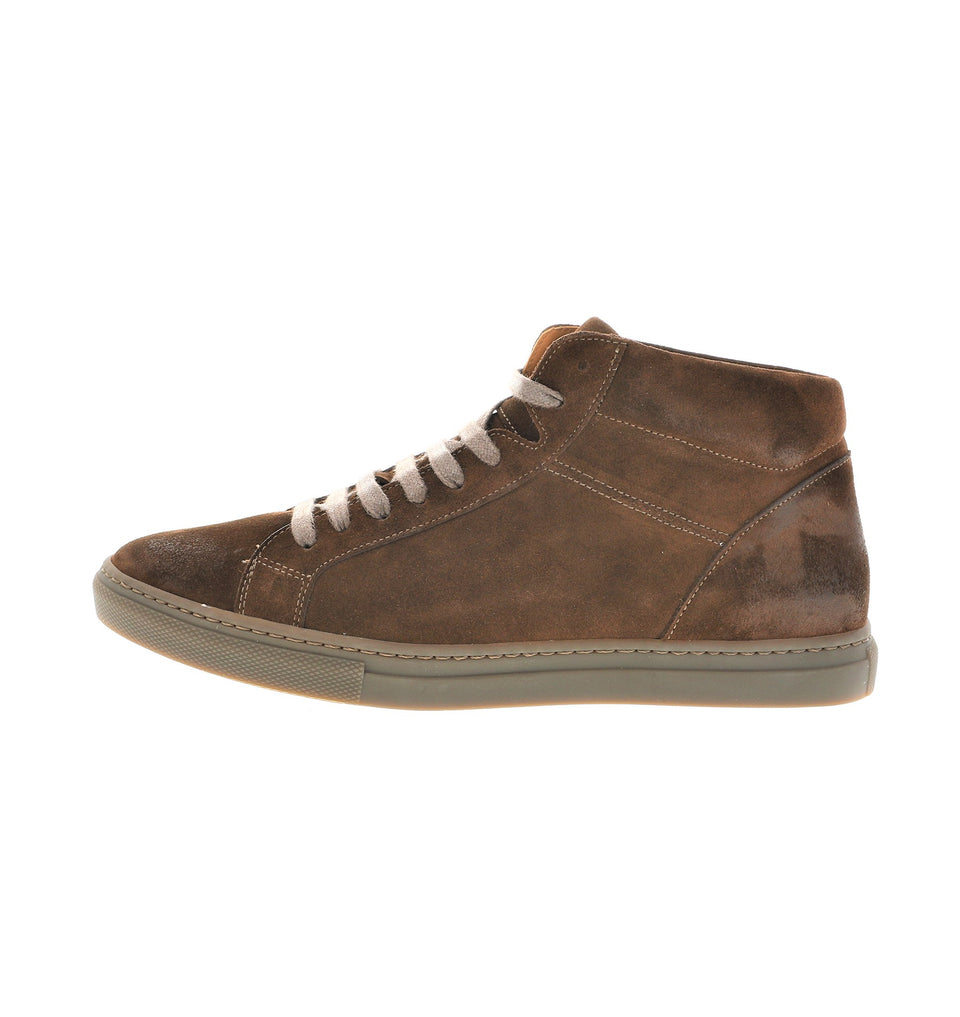 High brown leather sneaker men | camino71