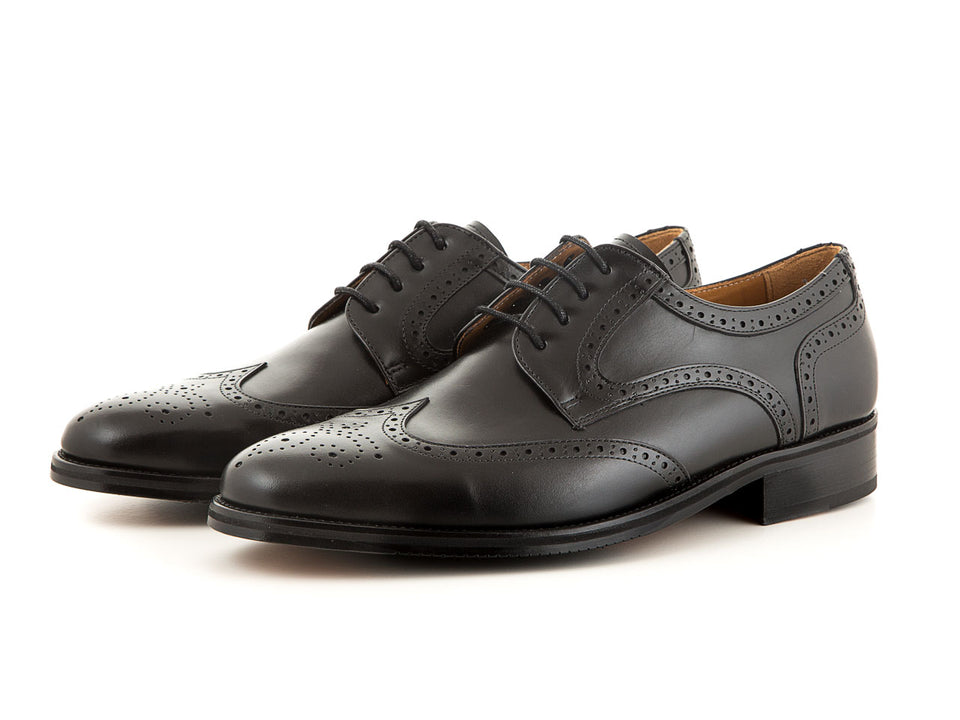 Handmade leather classic shoes for business all black | camino71