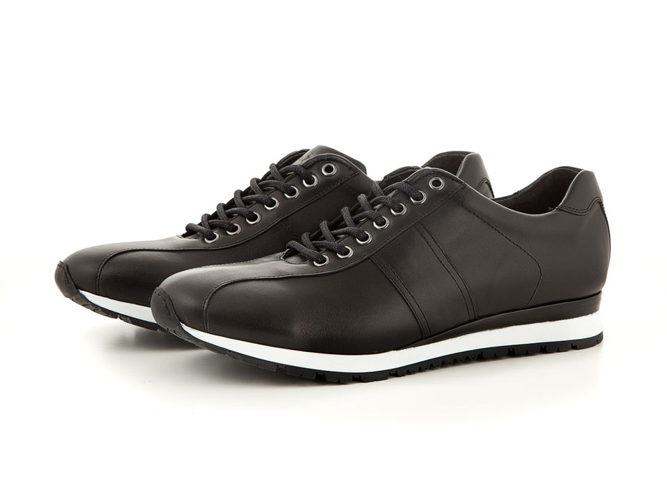 Elegant men's leather shoes all black business | camino71