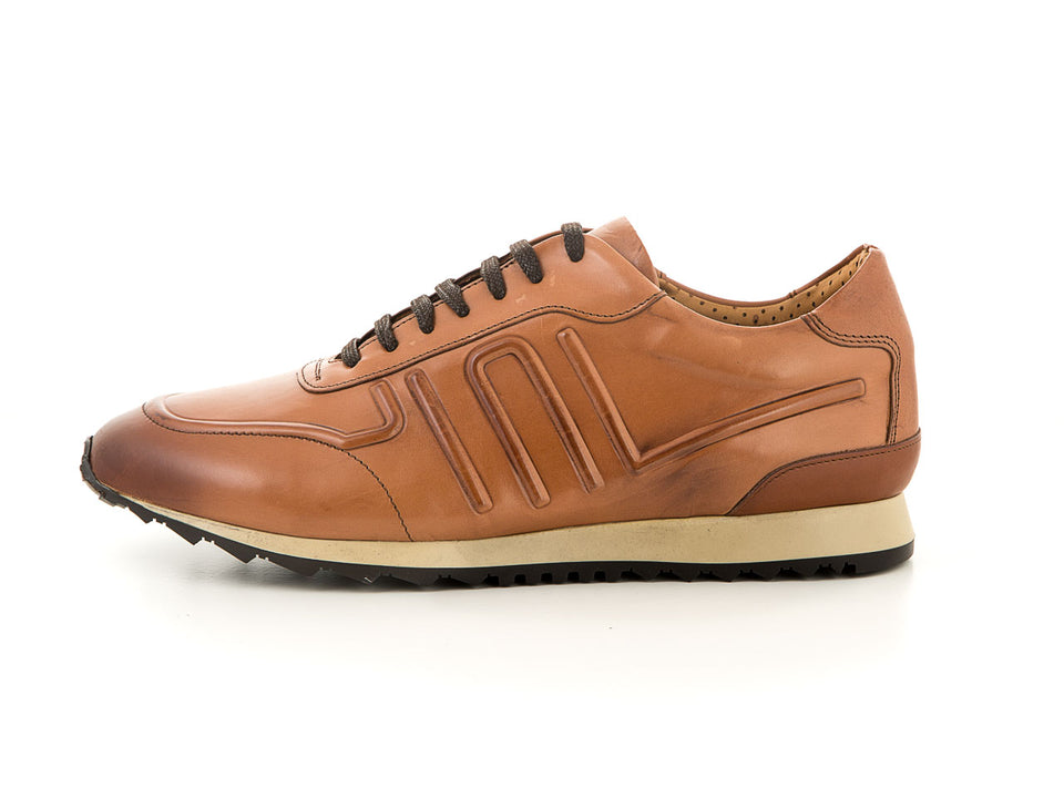 High-quality men’s sneaker light brown soft leather | camino71