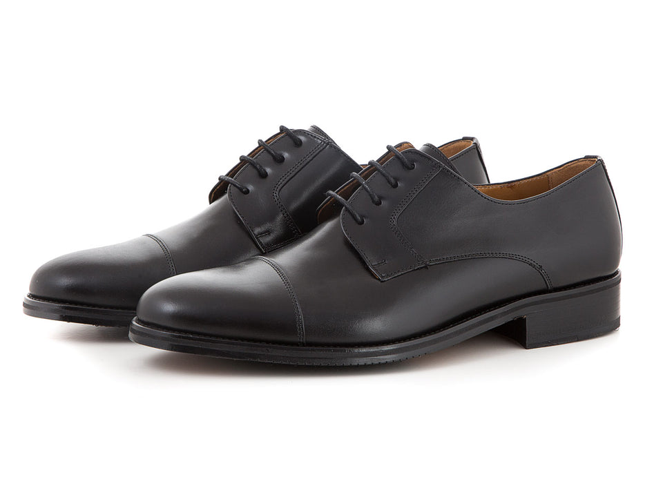 Handmade leather business shoes all black wedding | camino71