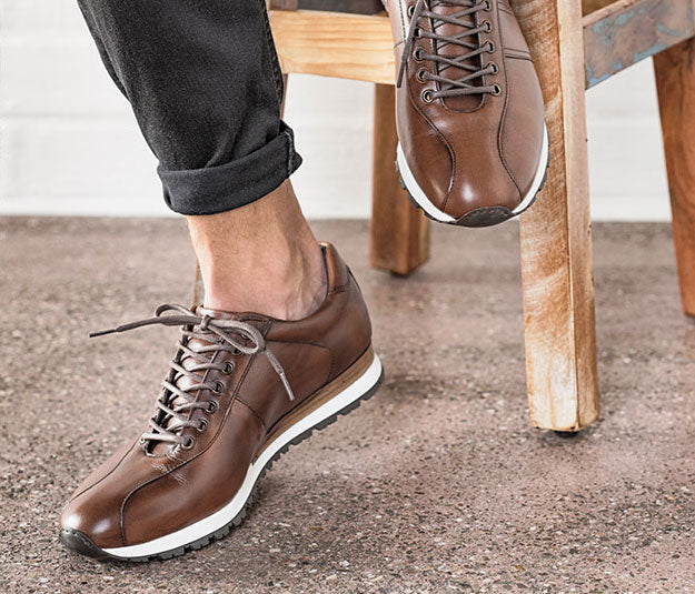 Elegant men’s leather shoes cognac business | camino71